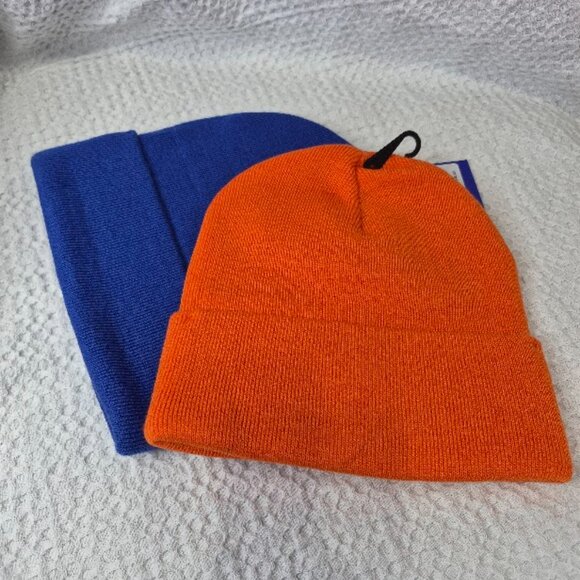NBA New New York Knicks Knit Beanie Hats 2 Pcs Set Embroided Logo One Size New - Picture 7 of 9